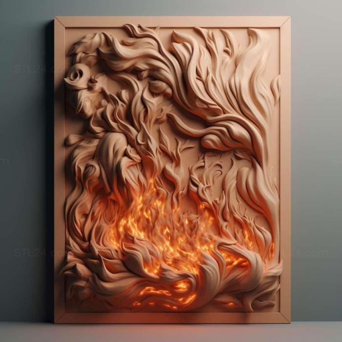 Patterns and decorations (fire 2, PATTERN_2386) 3D models for cnc